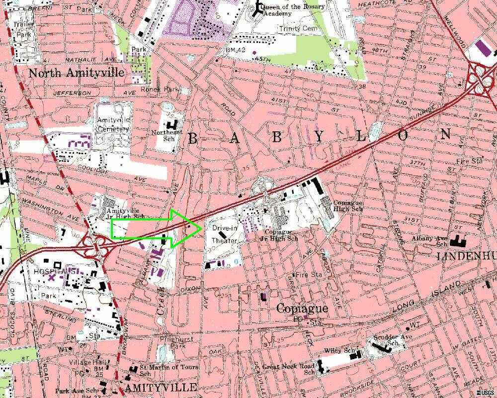 Johnny AllWeather Drivein Theatre was located in Copiague, New York