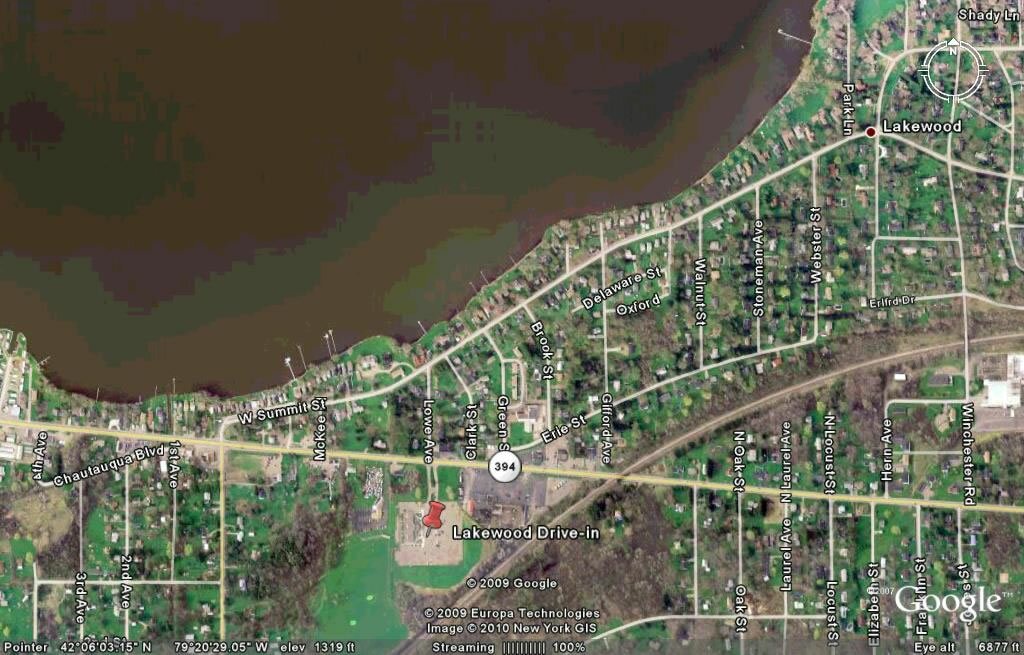 Lakewood Drivein Theatre was located in Lakewood, New York